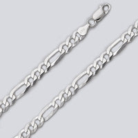 SS 3+1 Flat Figaro Chain 4.0mm 18"