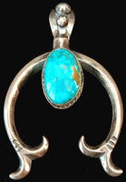 3.5"x 2" Sandcast Oval Turq Naja Pendant