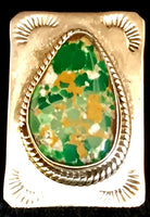 Stamped Oval or Teardrop Turq Sz 6