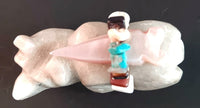 KB0826F Fetish Bear Alabaster