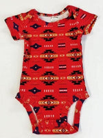 Baby Onesies Southwest Design - Red