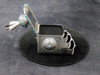 Navajo SS Turquoise Gemstone Wedding Vase Box