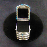 Navajo SS Turquoise Gemstone Wedding Vase Box