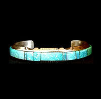 End to End Green Opalite Cuff