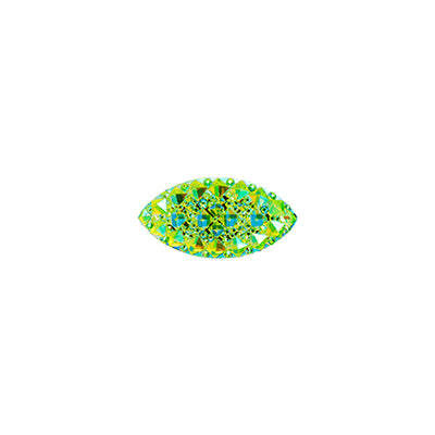 Lime Green Navette 7x15mm