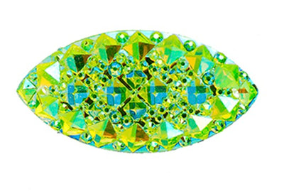 Lime Green Navette AB 15x30mm