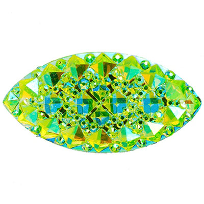 Lime Green Navette AB 20x40mm