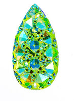 Lime Green Drop AB 18x30mm