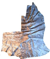 Distressed Silver Leather Scrap - 7 sqft