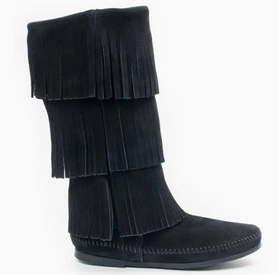 1639 Women's 3 Layer Fringe - Black