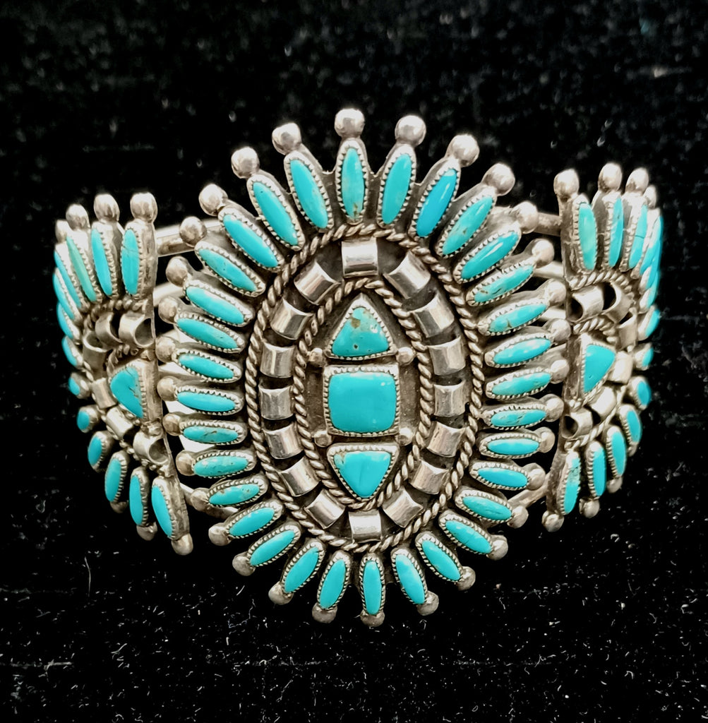 Sterling Silver Turquoise Cluster