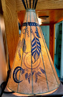 Tee Pee Table Lamp - Feather