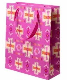 Gift Bag Med -Pink Cross