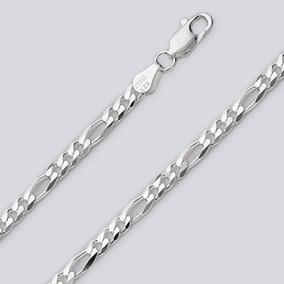 SS 3+1 Figaro Chain 3.9mm 16"