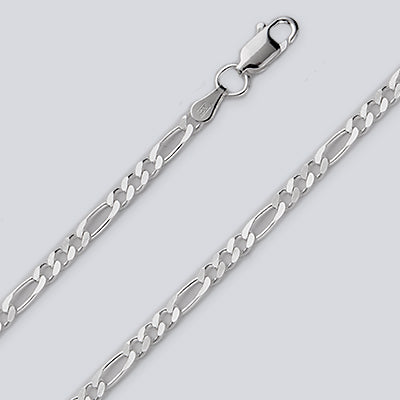 SS 3+1 Figaro Chain 2.9mm 18"