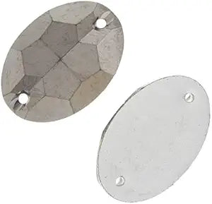 Met Gunmetal oval 17x24mm