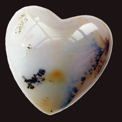 Agate Fern Heart sm 1"