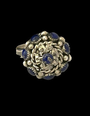 Lapis / Silver Crown Ring in Multiple Sizes