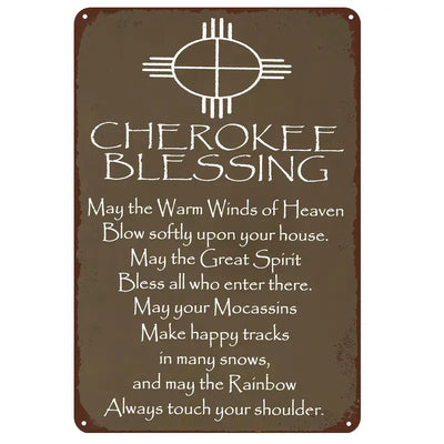 Cherokee Blessing Sign Dark Br-