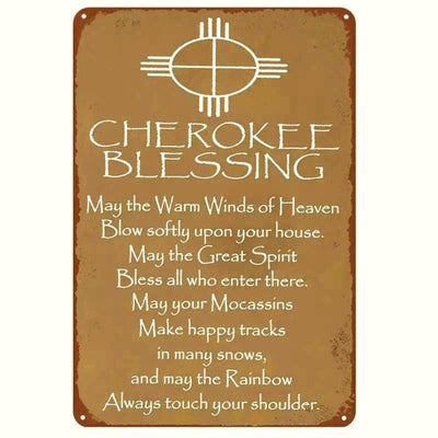 Cherokee Blessing Sign Brown-