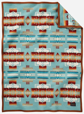 Pendleton Baby Blanket - Aqua Chief Joseph