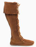 Women's Front Lace Knee High Boot - Brown