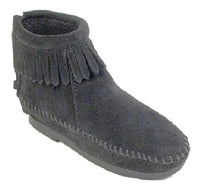 Kids Back Zip Boot Black