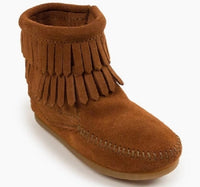 Kids 2 Fringe Side Zip Boot - Brown