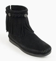 299 Women's Fringe Side Zip - Black