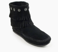 Women's Double Fringe Side Zip - Black