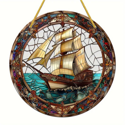 Nautical Sailing Ship Suncatcher