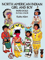 North American Indian Girl and Boy paper doll