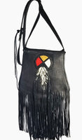 Purse - Circle of Life w/feathers - Black