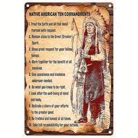 Native American Ten Commandments Sign