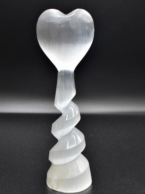 6"Spiral Heart Crystal Tower