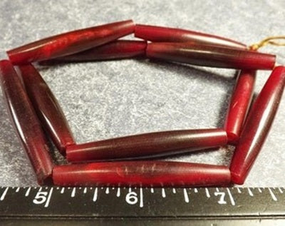 2" Hairpipe Red Horn 10ct