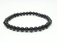 Obsidian Stretch Bracelet - 6mm Round