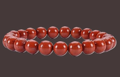 Orange Jasper Stretch Bracelet - 6mm Round