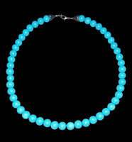 10mm Round Turquoise Necklace 20"