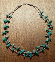 26" SS Heishi/Turquoise Necklace