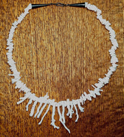 20" SS White Branch Coral Necklace