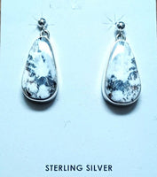 24mm White Buffalo Oval Earrings