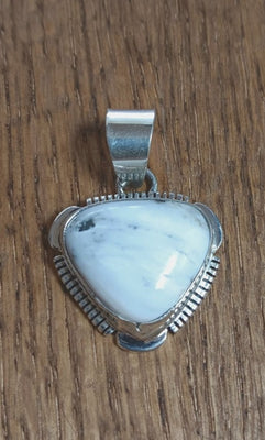 White buffalo Heart Pendant