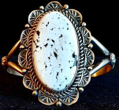 Oval White Buffalo Cuff