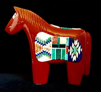 Gemstone Inlayed Pipestone Horse