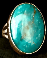 Oval Kingman Turquoise - sz 10