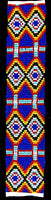 Tribal Regalia Bead Strip Blue