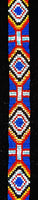 Tribal Regalia Bead Strip Blue