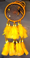 5" Yellow Dream Catcher w/Arrowhead