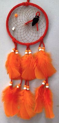 5" Orange Dream Catcher w/Arrowhead